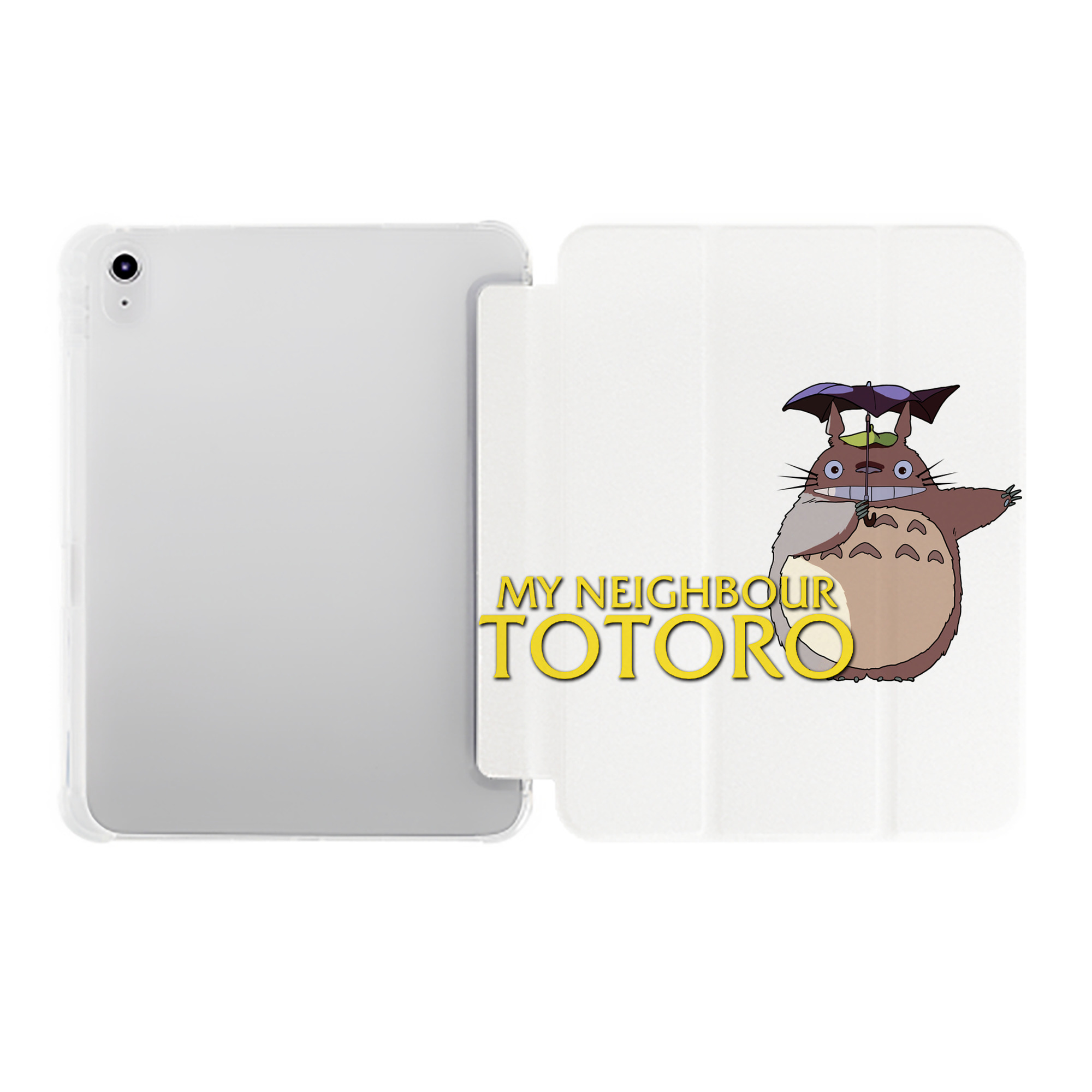 （画像用） となりのトトロ 草壁メイ 草壁サツキ My Neighbor Totoro Satsuki Kusakabe Mei Kusakabe IPad ケース ペン収納付き 三つ折りスタンド PUレザー×シリコン 対応機種9.5/10.5/10.9インチ